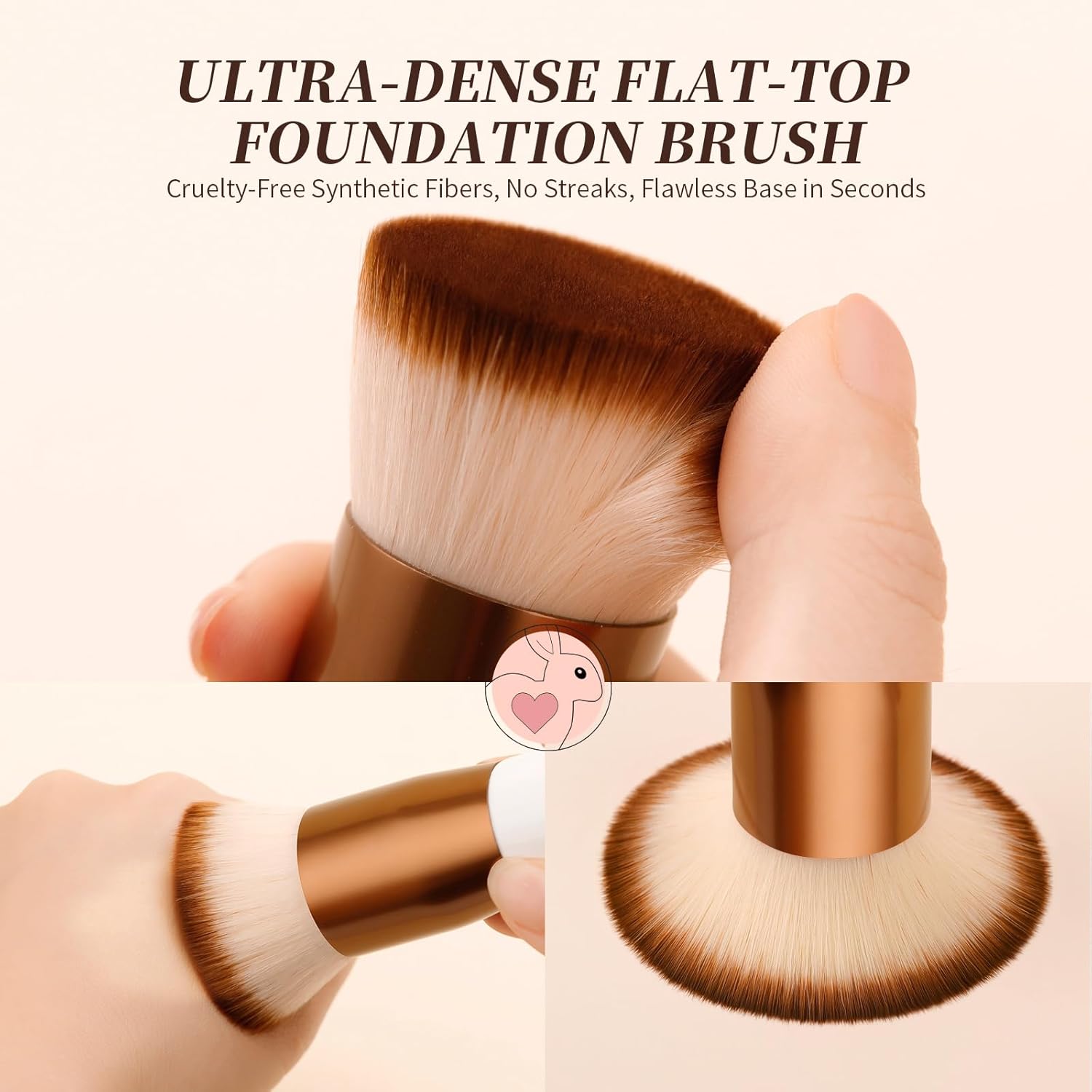 Detalle 2 de DUcare Foundation Pinsel Flat Top Kabuki Pinsel 1 Stück