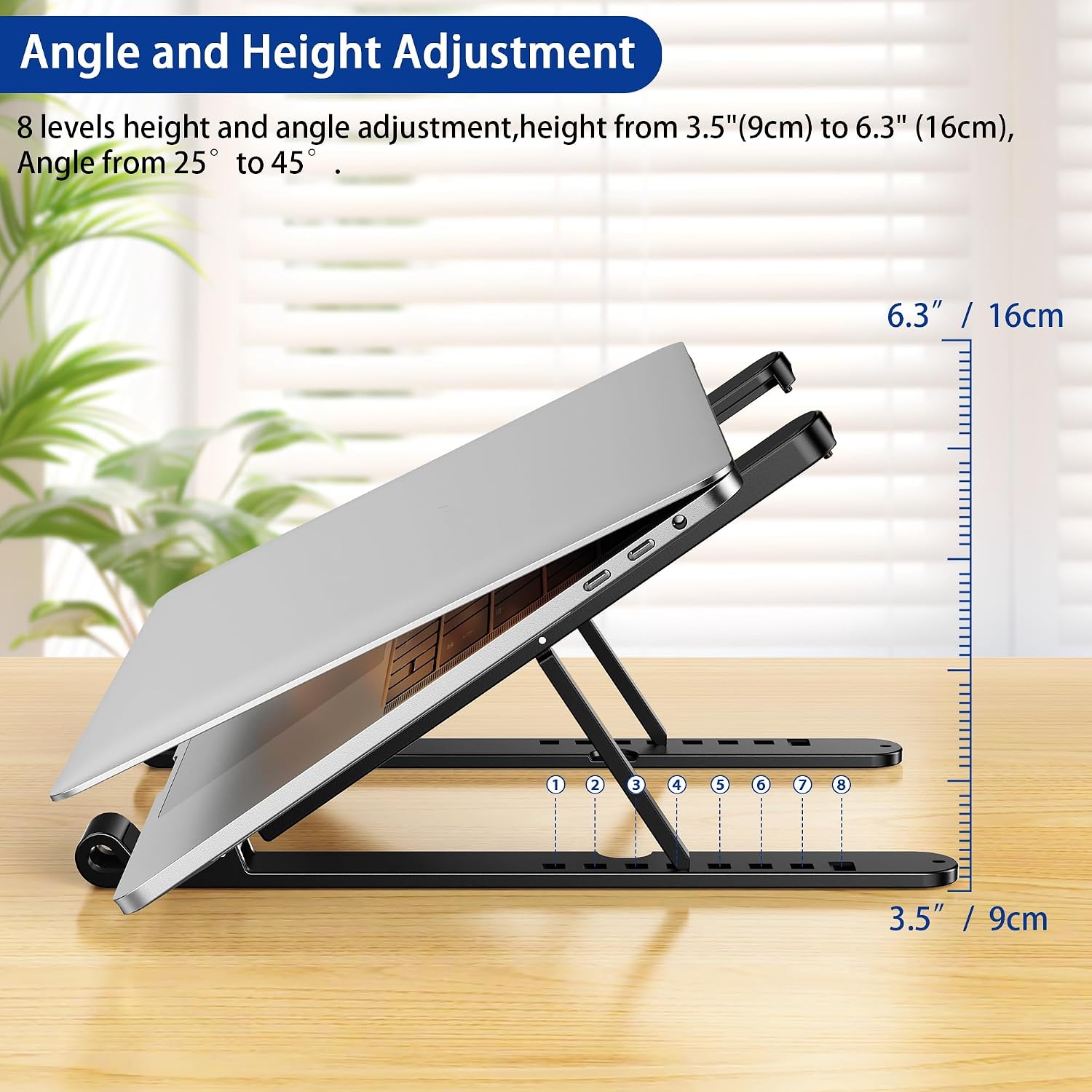 Thumbnail 5 de BESIGN LS01 Pro Adjustable Laptop Stand, Foldable Plastic Riser for 10–14-Inch Laptops
