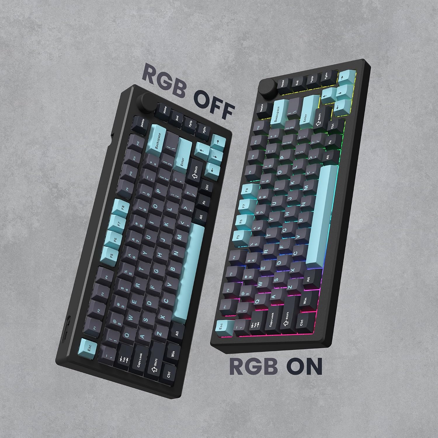 Detalle 2 de dagaladoo usdaga-008 Double Shot PBT Keycap Set, Cherry Profile, Gray/Blue