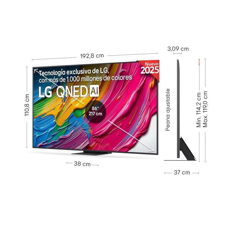 Detalle de TV LG QNED 86QNED81A6A5 86" 4K UltraHD con WebOS y HDR10 Pro