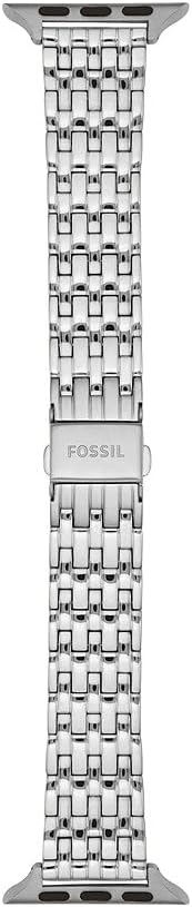 Thumbnail 2 de Fossil Cinturino da donna in pelle, ceramica o acciaio inossidabile per Apple Watch 38/40/41 mm – nero, chiusura deployante a due pulsanti