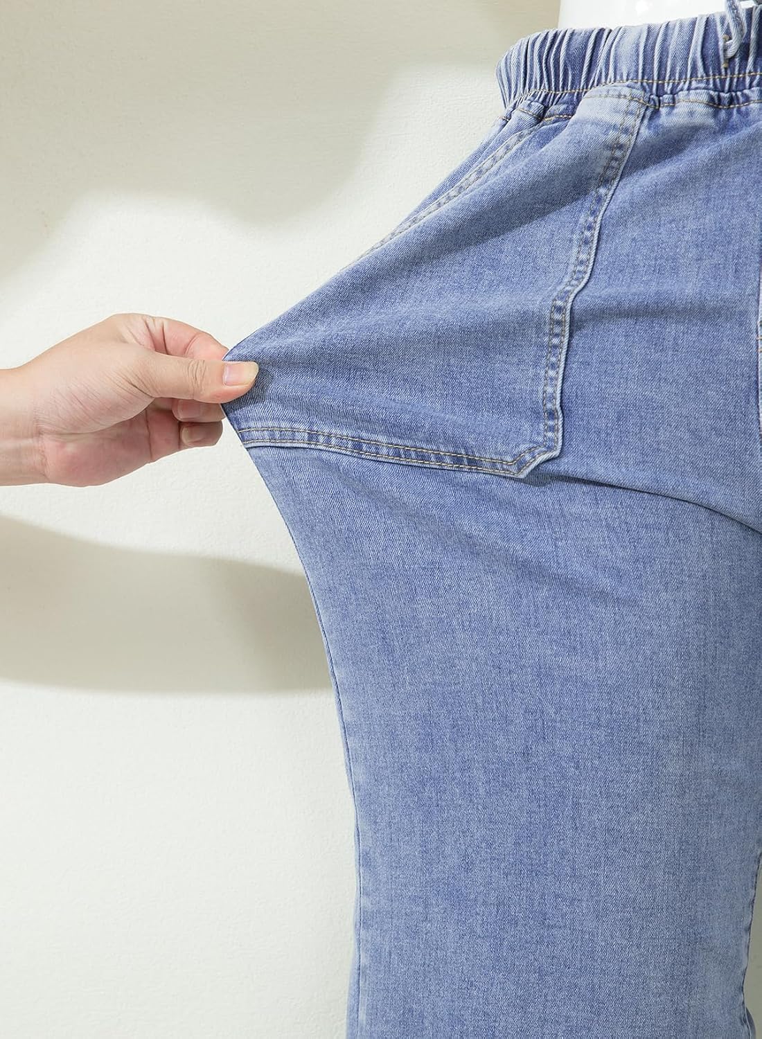 Detalle de SHEWIN Women's Wide-Leg Jeans, Cotton Blend