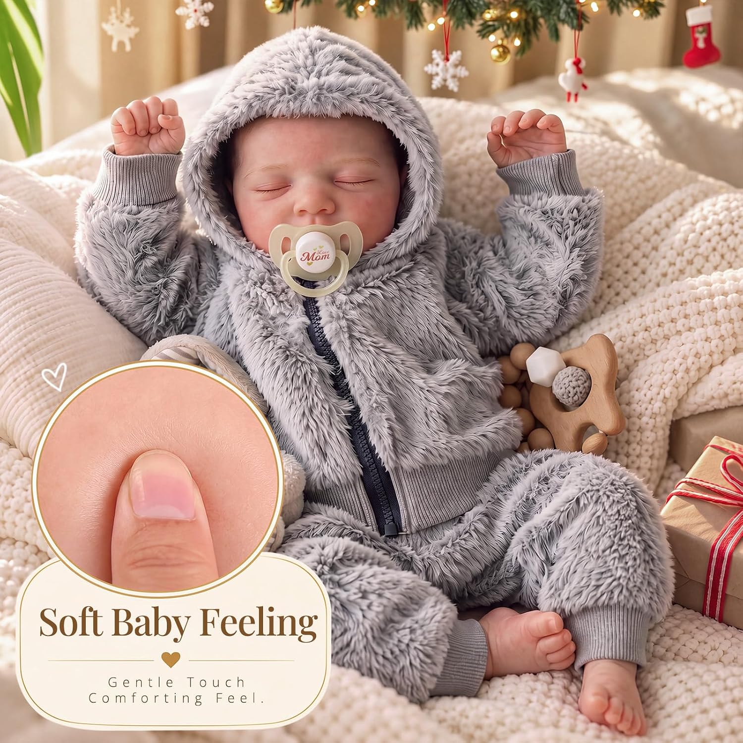 Thumbnail 2 de BABESIDE Lifelike Reborn Baby Doll 17-inch