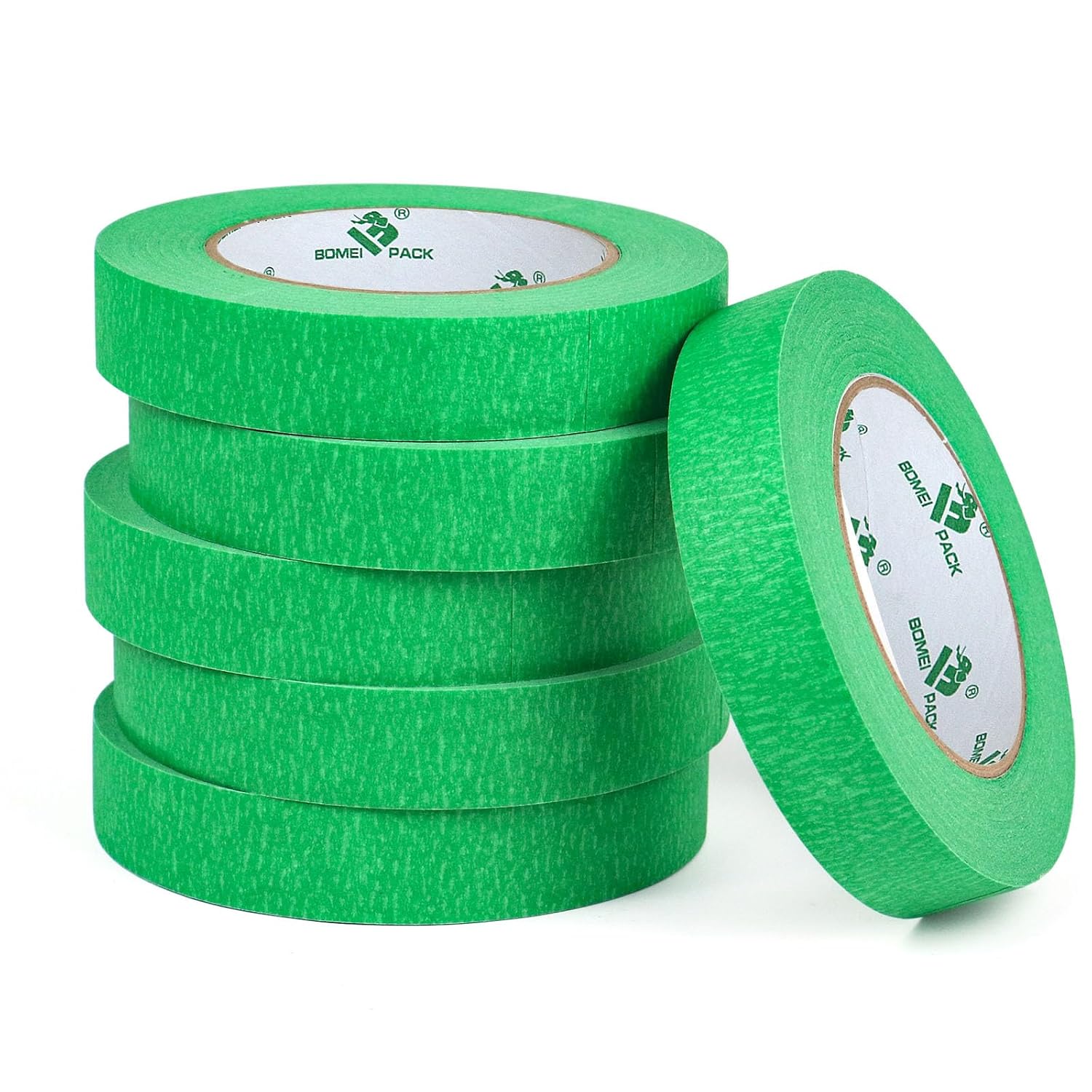 Thumbnail 6 de BOMEI PACK Green Masking Tape, 24mm x 55 yd, 6 Rolls