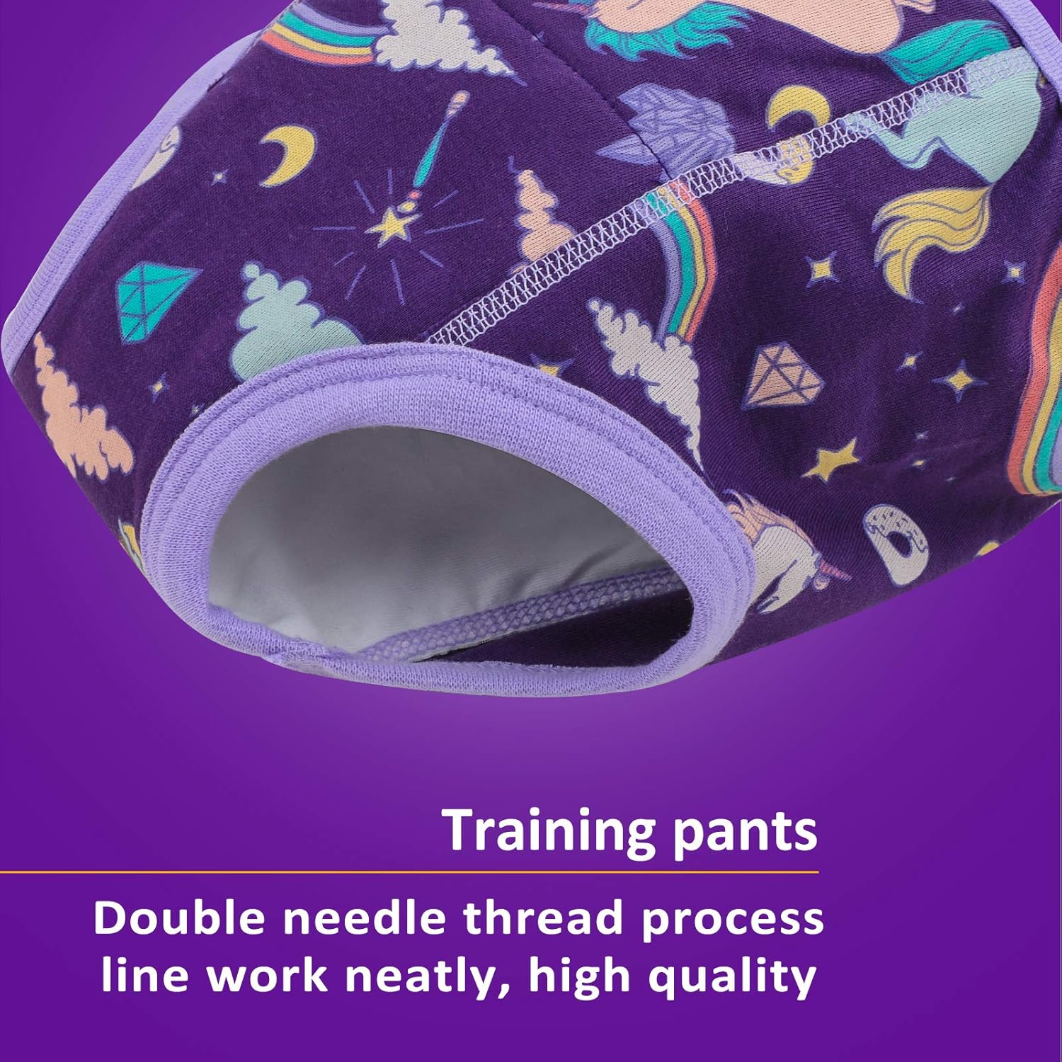Thumbnail 4 de FLYISH DIRECT 8-Pack Cotton Potty Training Pants for Girls (Purple Unicorn) – Age 7