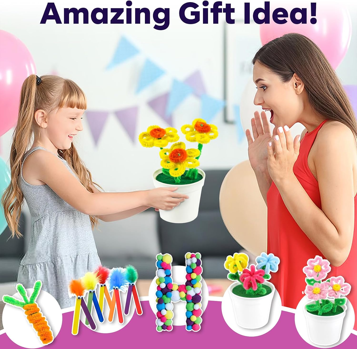 Detalle 2 de FUNZBO Arts and Crafts Kit for Kids Age 4+ 🎨