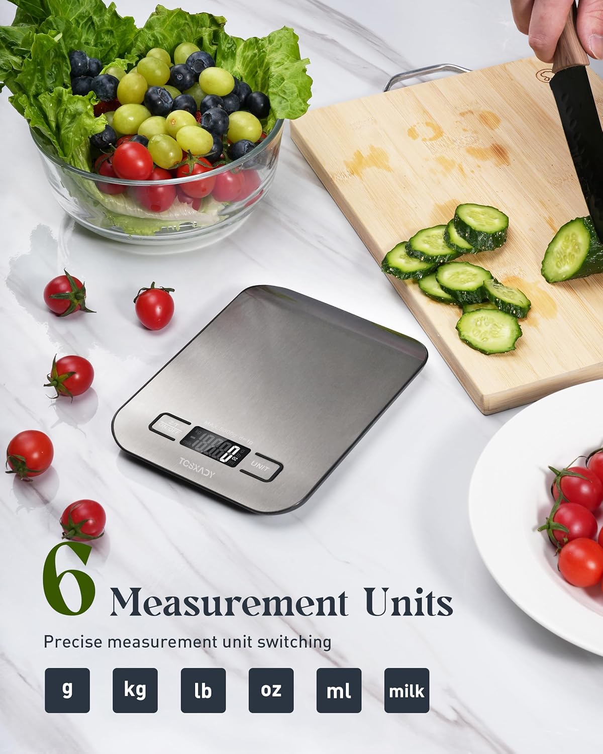 Thumbnail 1 de Tcsxady Food Scale 11lb digital kitchen scale