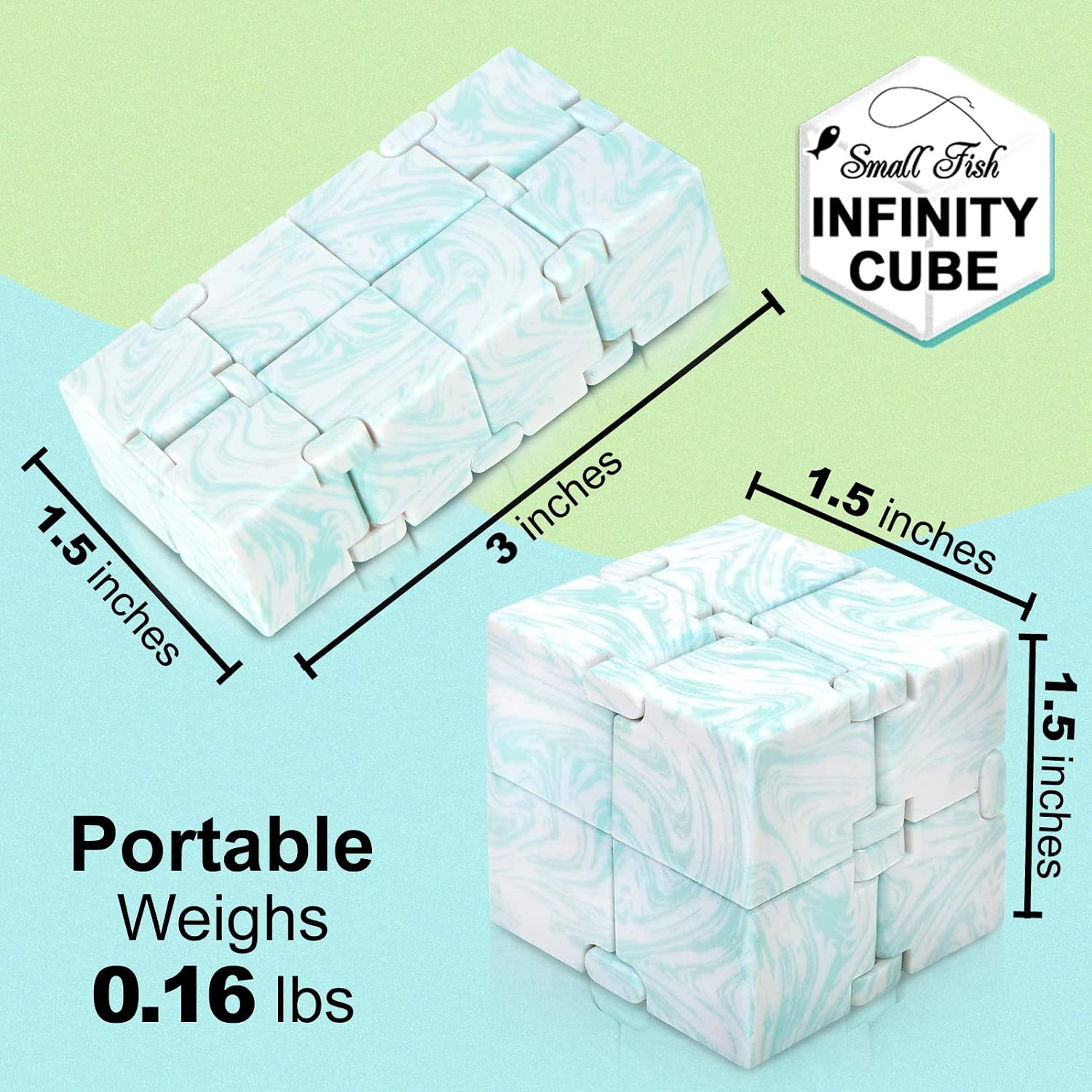 Detalle de SMALL FISH Infinity Cube Fidget Toy, ABS Plastic