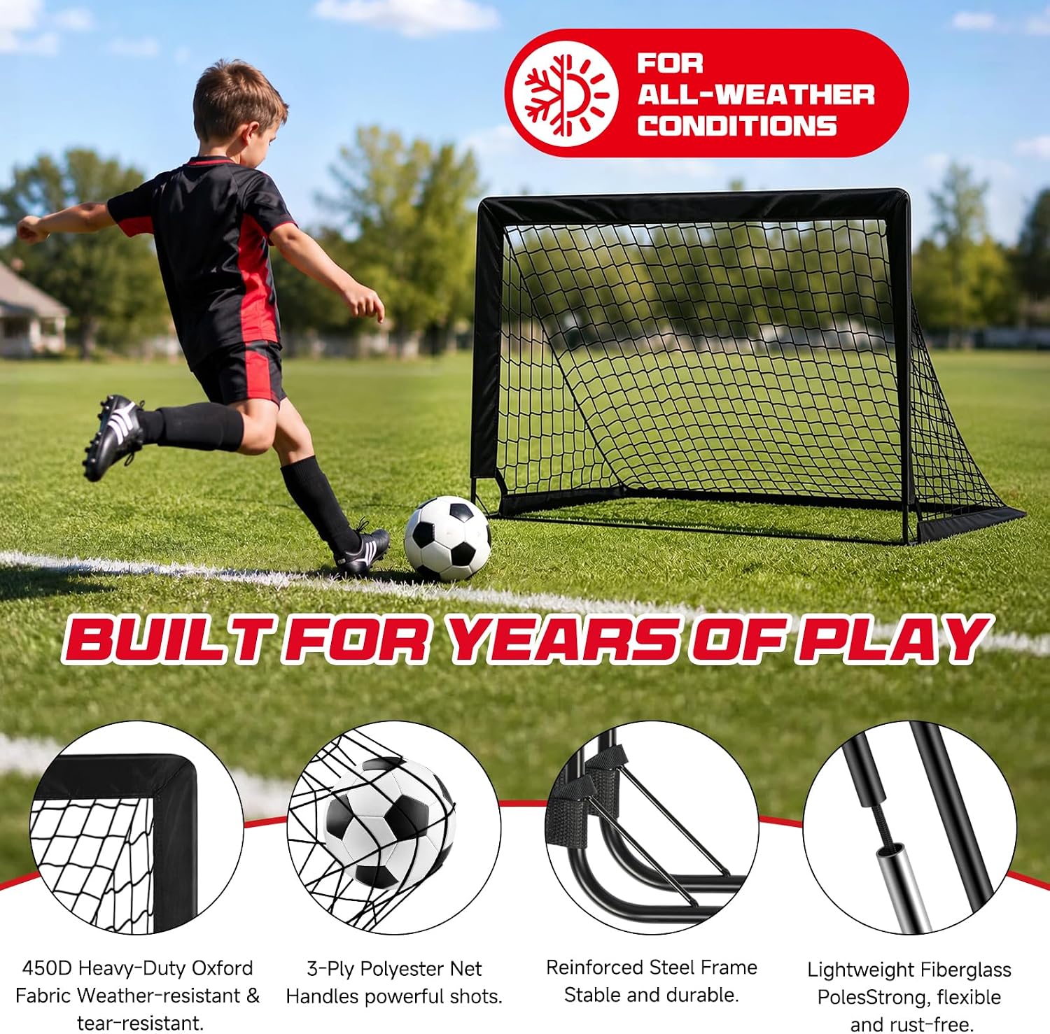 Thumbnail 6 de Portable Soccer Goals 2-Pack