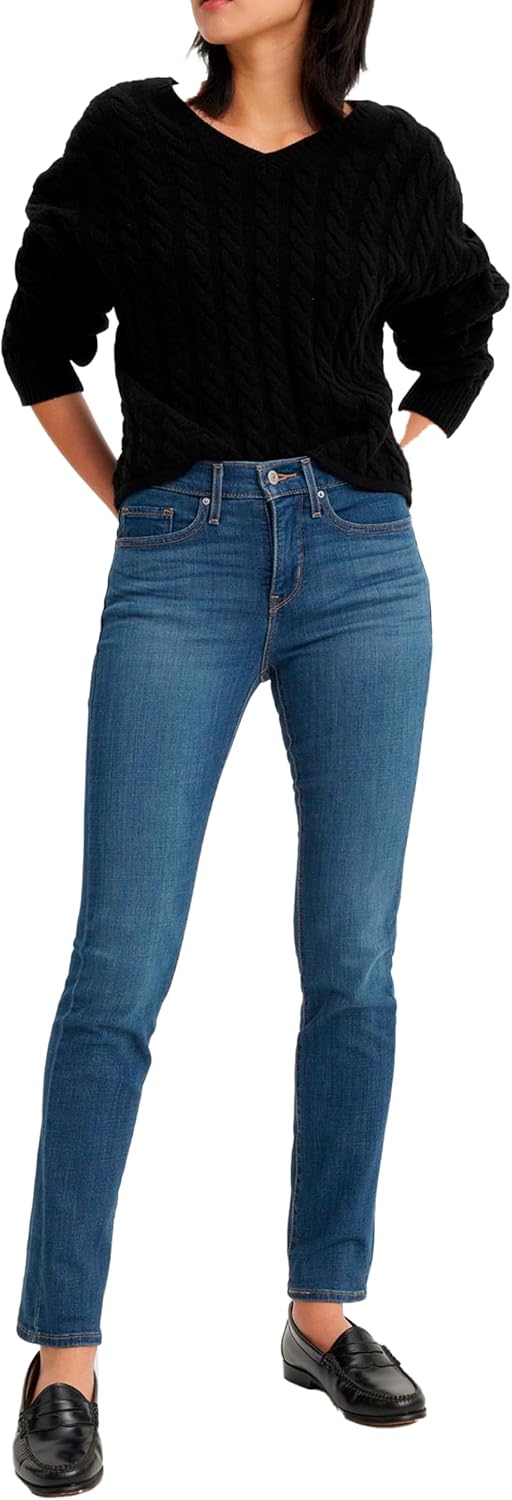 Detalle 2 de Levi's 312 Shaping Slim – damskie jeansy modelujące, średni stan, 5 kieszeni