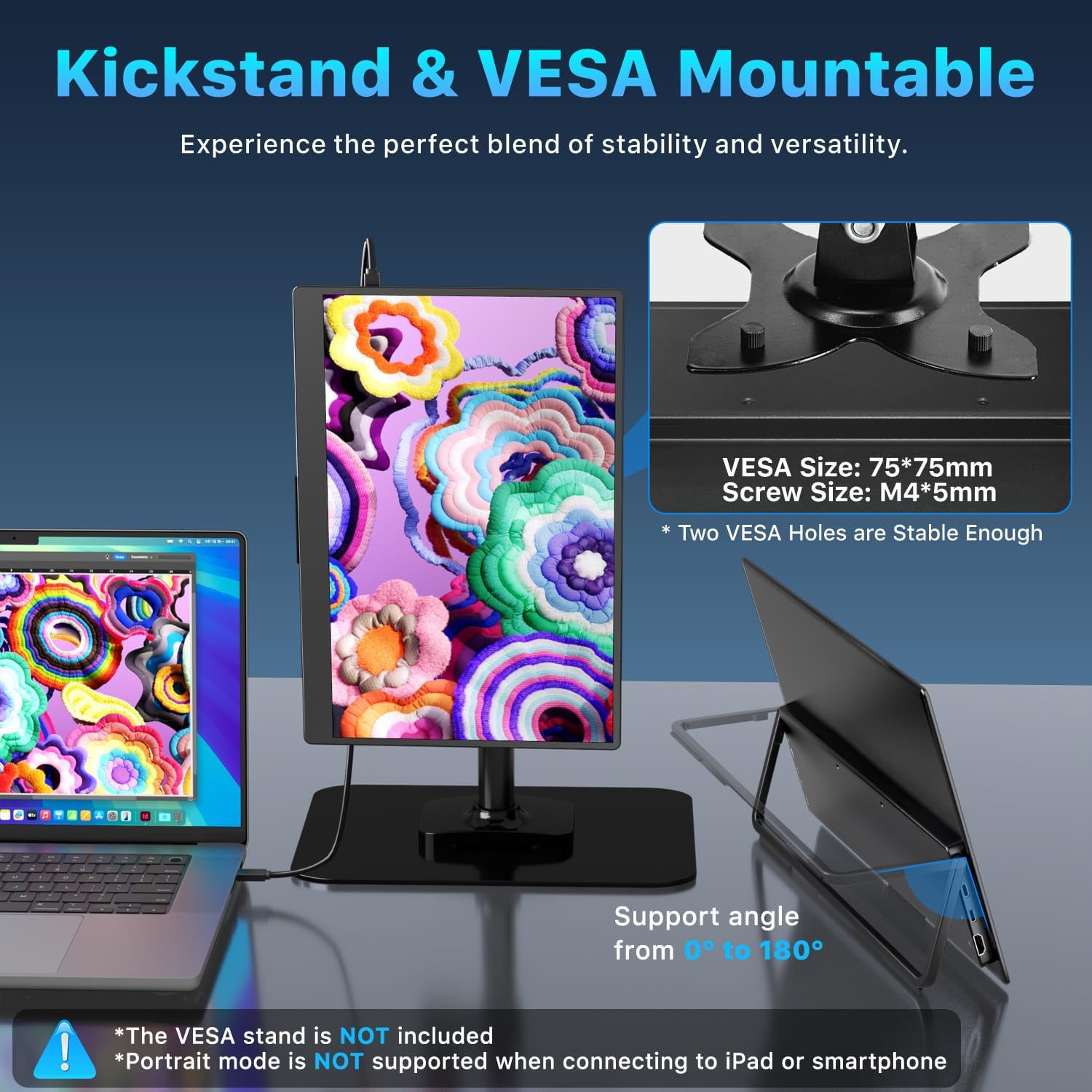 Thumbnail 5 de Upperizon 14-inch 4K OLED Portable Monitor (3840×2400) with USB-C/HDMI, Kickstand & Speakers