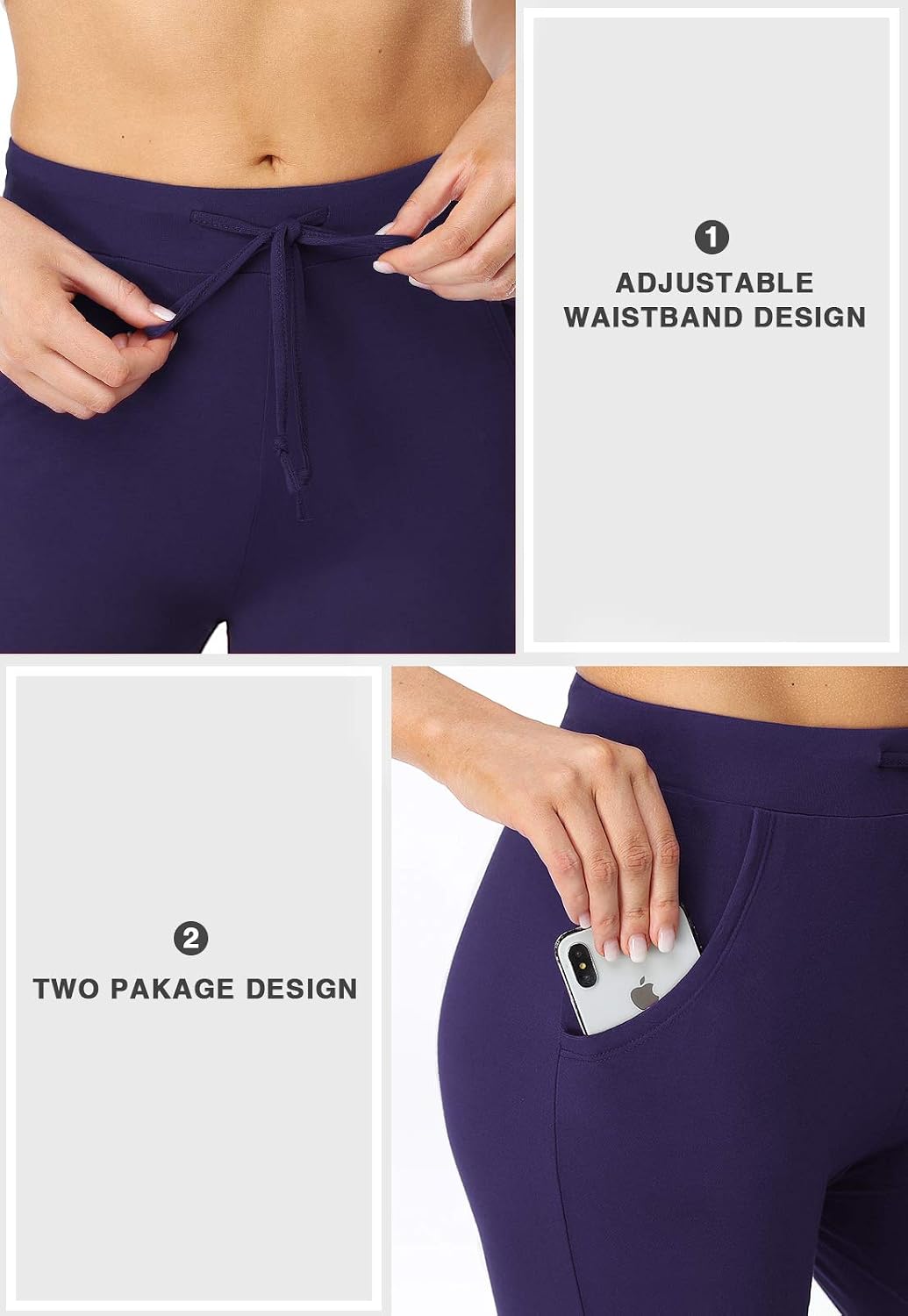 Thumbnail 3 de vislivin Damen-Schlafanzughose Lang aus Modal/Elasthan (Yoga- und Loungehose)
