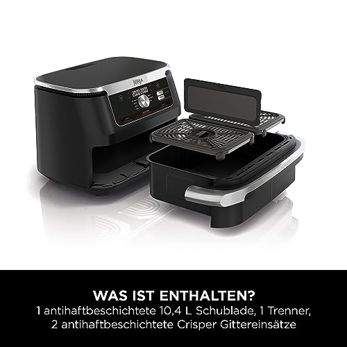 Detalle de Ninja Foodi FlexDrawer Dual Zone Heißluftfritteuse AF500EU – Schwarz