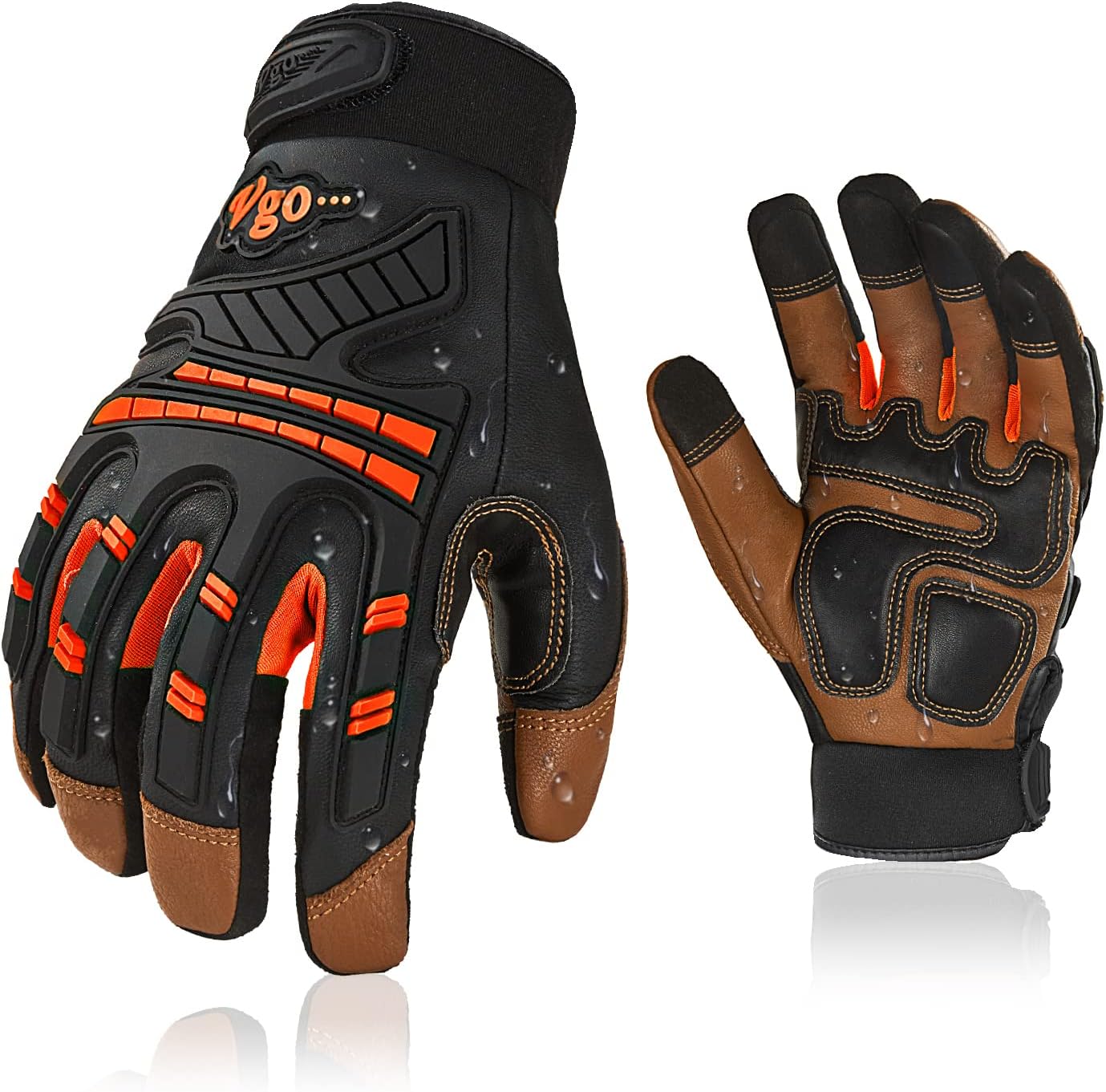 Thumbnail 6 de Vgo… Guanti Uomo Termici Impermeabili da Lavoro per edilizia, montaggio e freddo con touchscreen