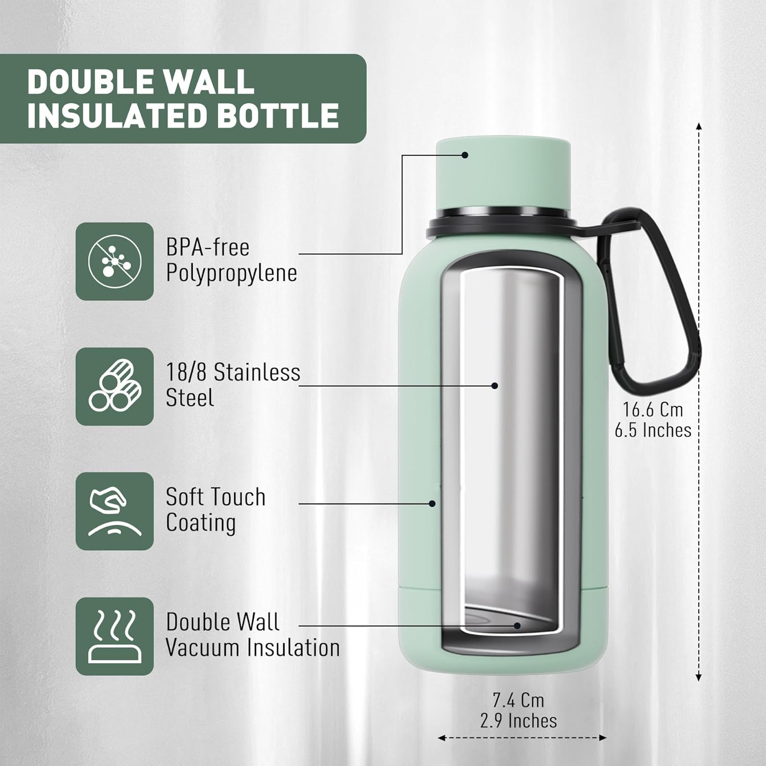 Thumbnail 2 de Exllena 350ml insulated water bottle