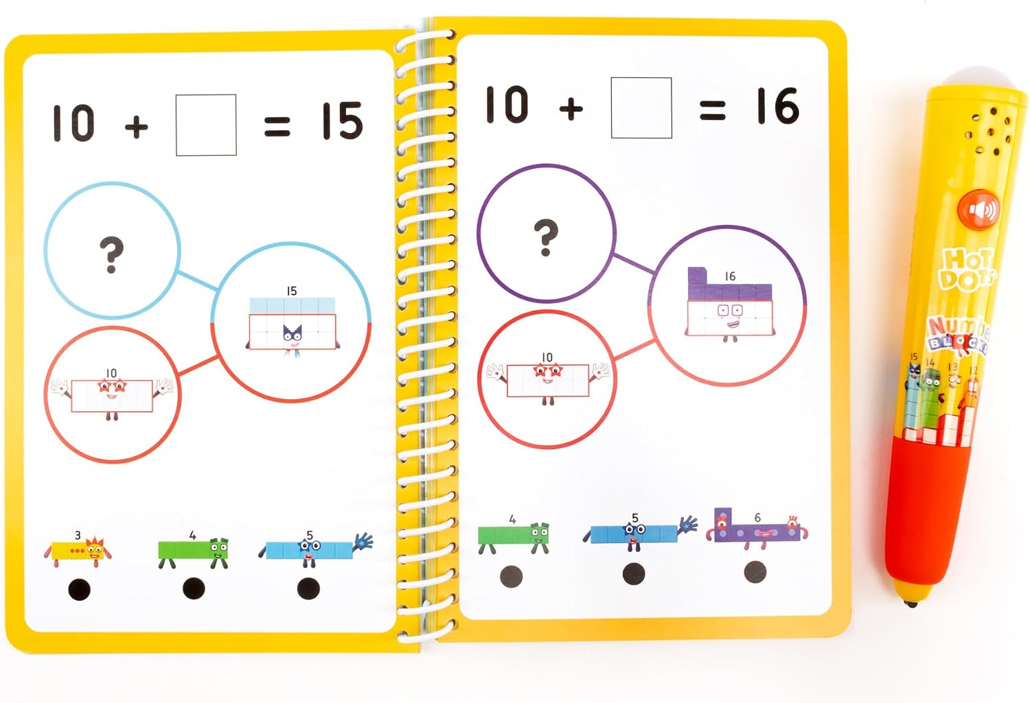 Detalle 2 de Learning Resources Hot Dots Numberblocks 11–20 libro attività 60 giochi