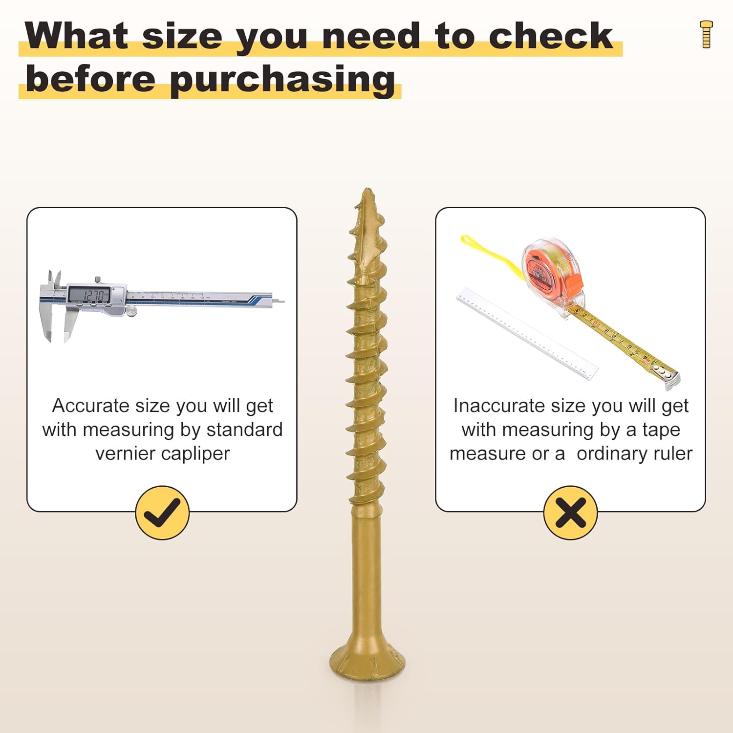 Thumbnail 5 de METALLIXITY Deck Screws #8 x 1-1/4" T25 Torx (Tan) – 500 pack with T25 bit