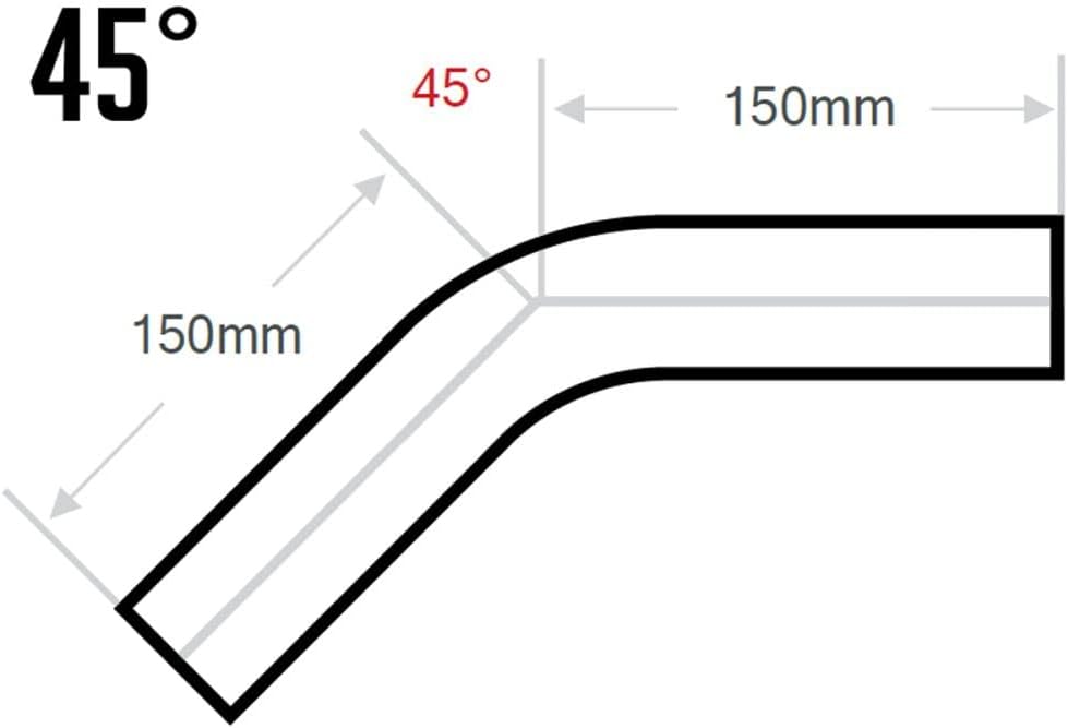 Thumbnail 4 de 51mm ID Black 45° Silicone Elbow Hose