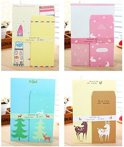 Detalle de DxJ Kawaii Cat Writing Paper and Envelope Set, 30 Sheets and 15 Envelopes