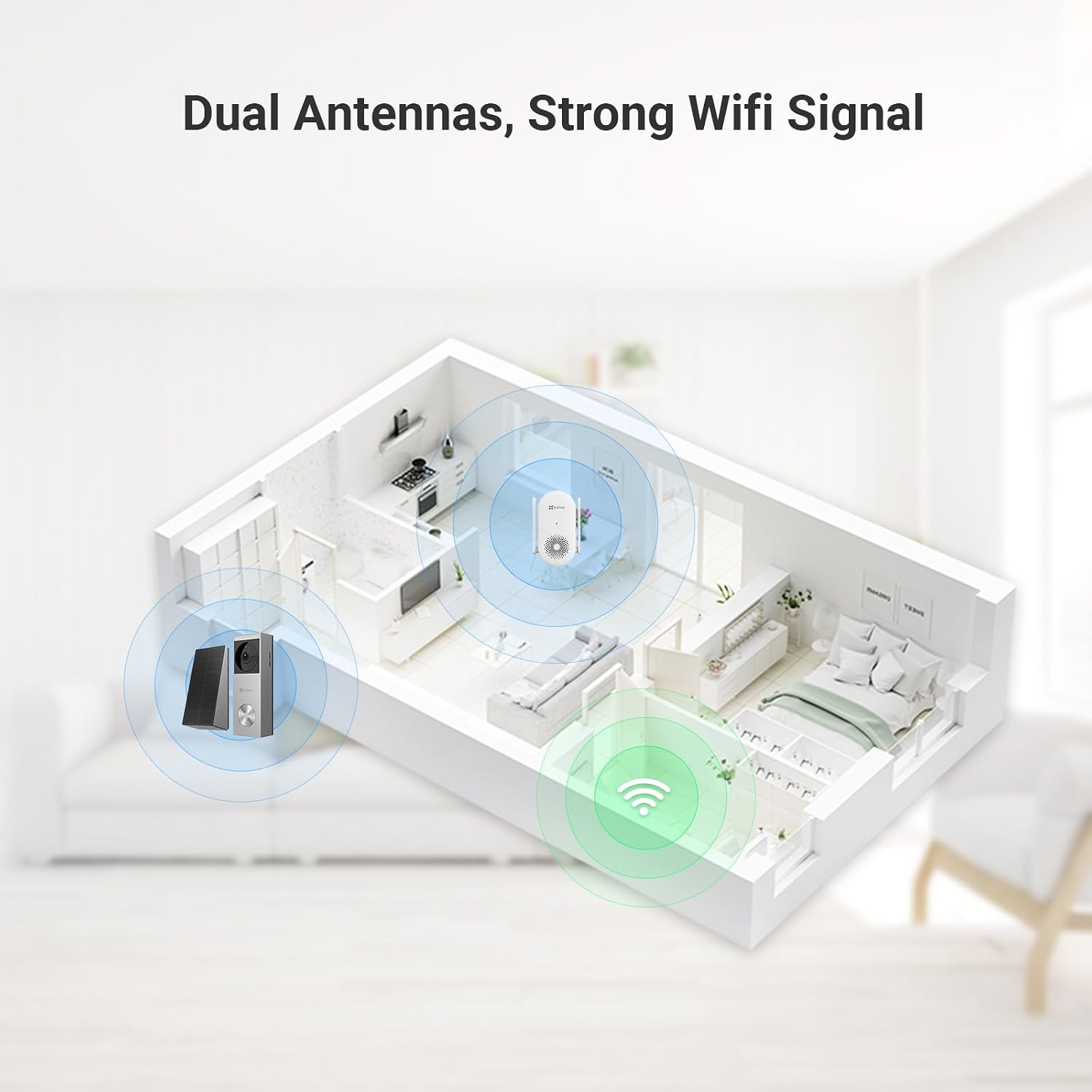 Thumbnail 5 de EZVIZ CP3 Pro 2K Solar Doorbell Camera