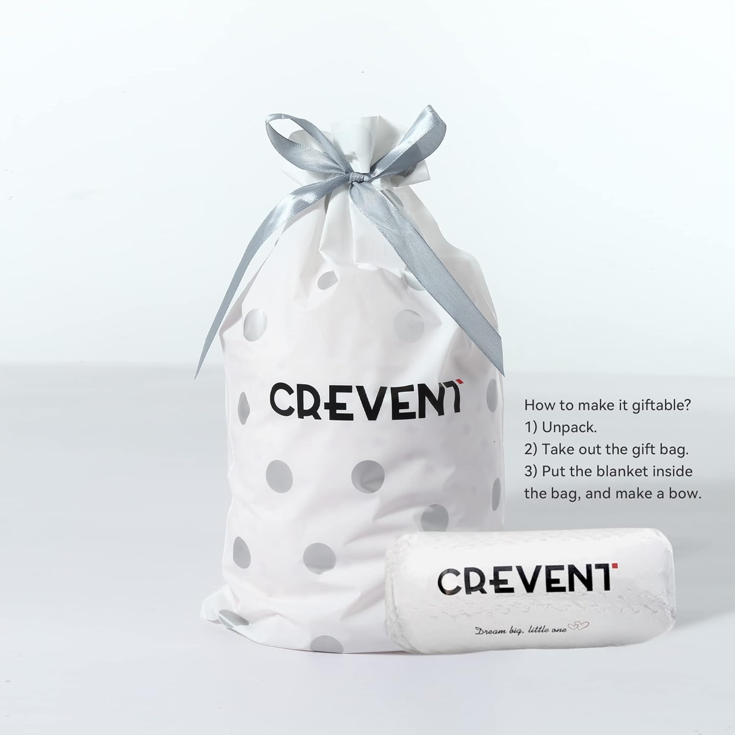 Thumbnail 1 de CREVENT 75cm x 100cm Cozy Fluffy Warm Fleece Baby Blanket (Coral Red Rainbow, White Cloud) for Unisex Infants