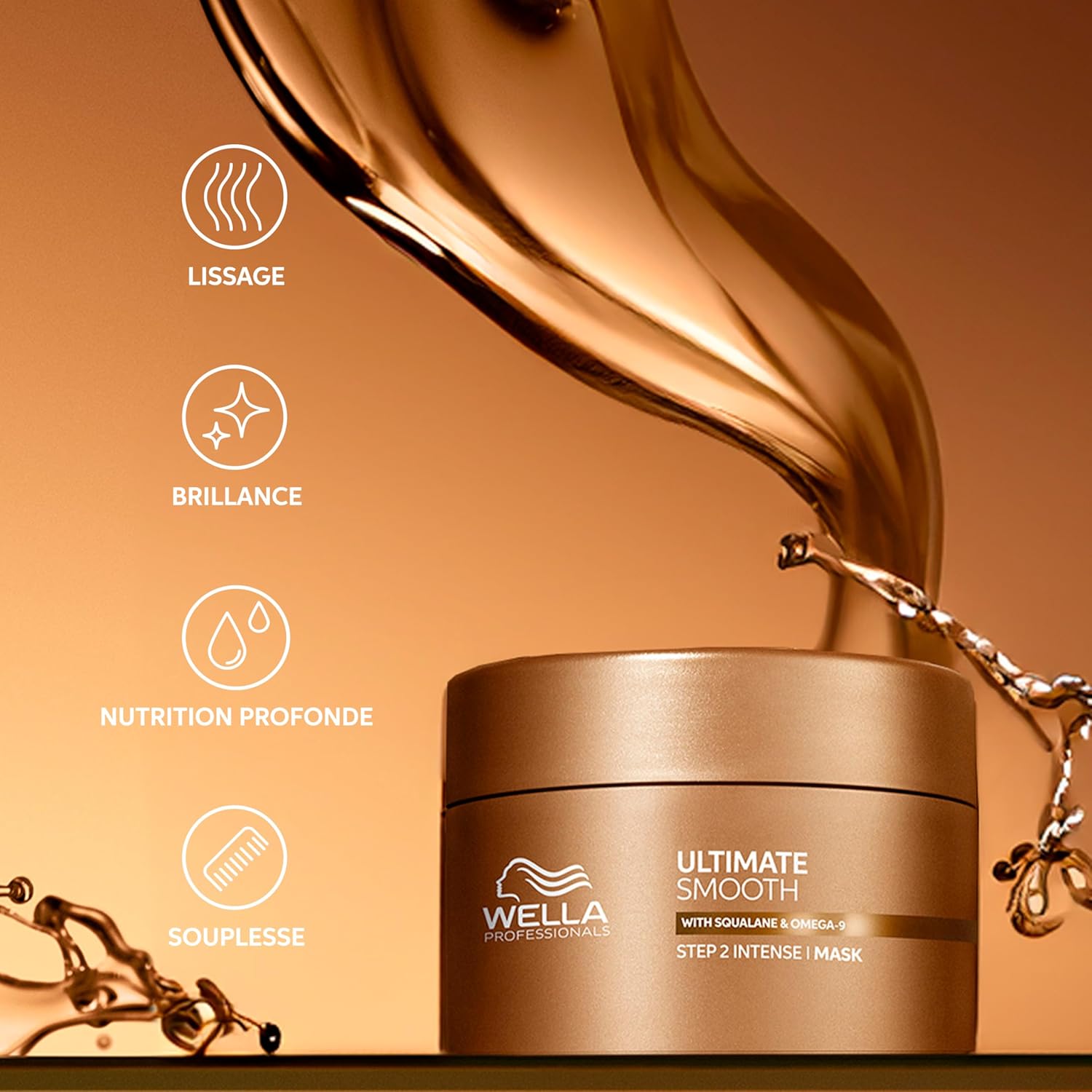 Thumbnail 1 de Wella Professionals ULTIMATE SMOOTH Masque capillaire nourrissant au squalane et à l’oméga-9 (500 ml)