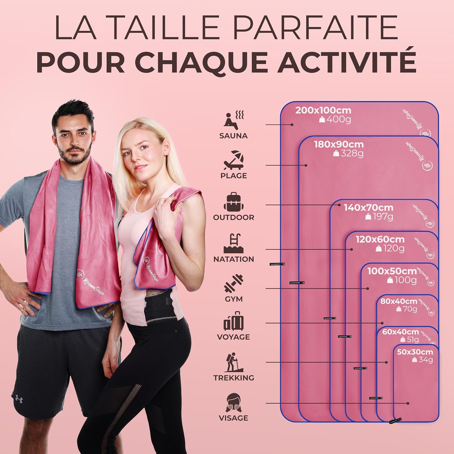 Thumbnail 3 de NirvanaShape Serviette Microfibre 8× absorbante 🏖️