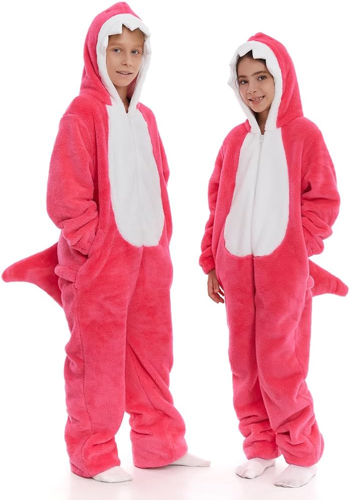 Detalle de HSCTEK Fuzzy Teddy Fleece Child Onesie, Hooded One-Piece Costume with Pockets