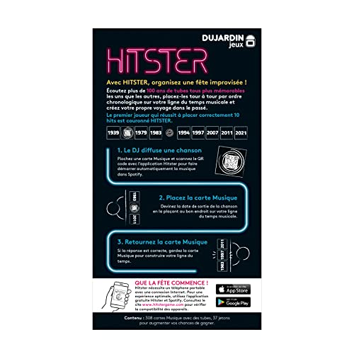 Detalle 2 de Hitster – Dujardin Hitster: Jeu de société et d’ambiance pour 2–10 joueurs