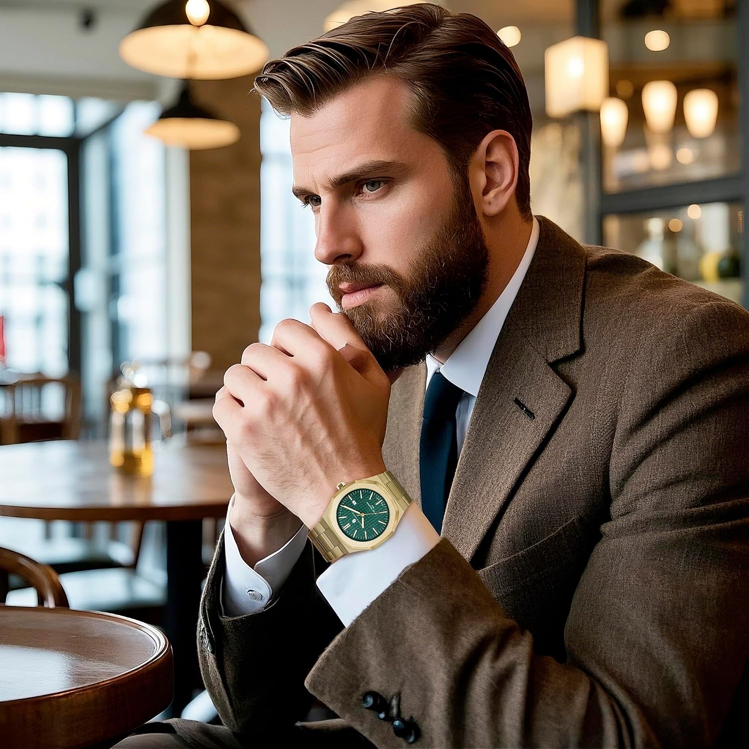 Detalle 2 de SAPPHERO Orologi Uomo Ottagonale 10ATM