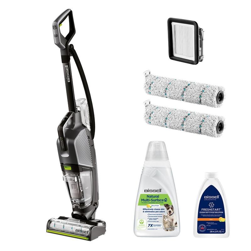 Detalle 2 de Aspiradora vertical Bissell CrossWave Hydrosteam Pet Pro 1100W con filtro antibacteriano