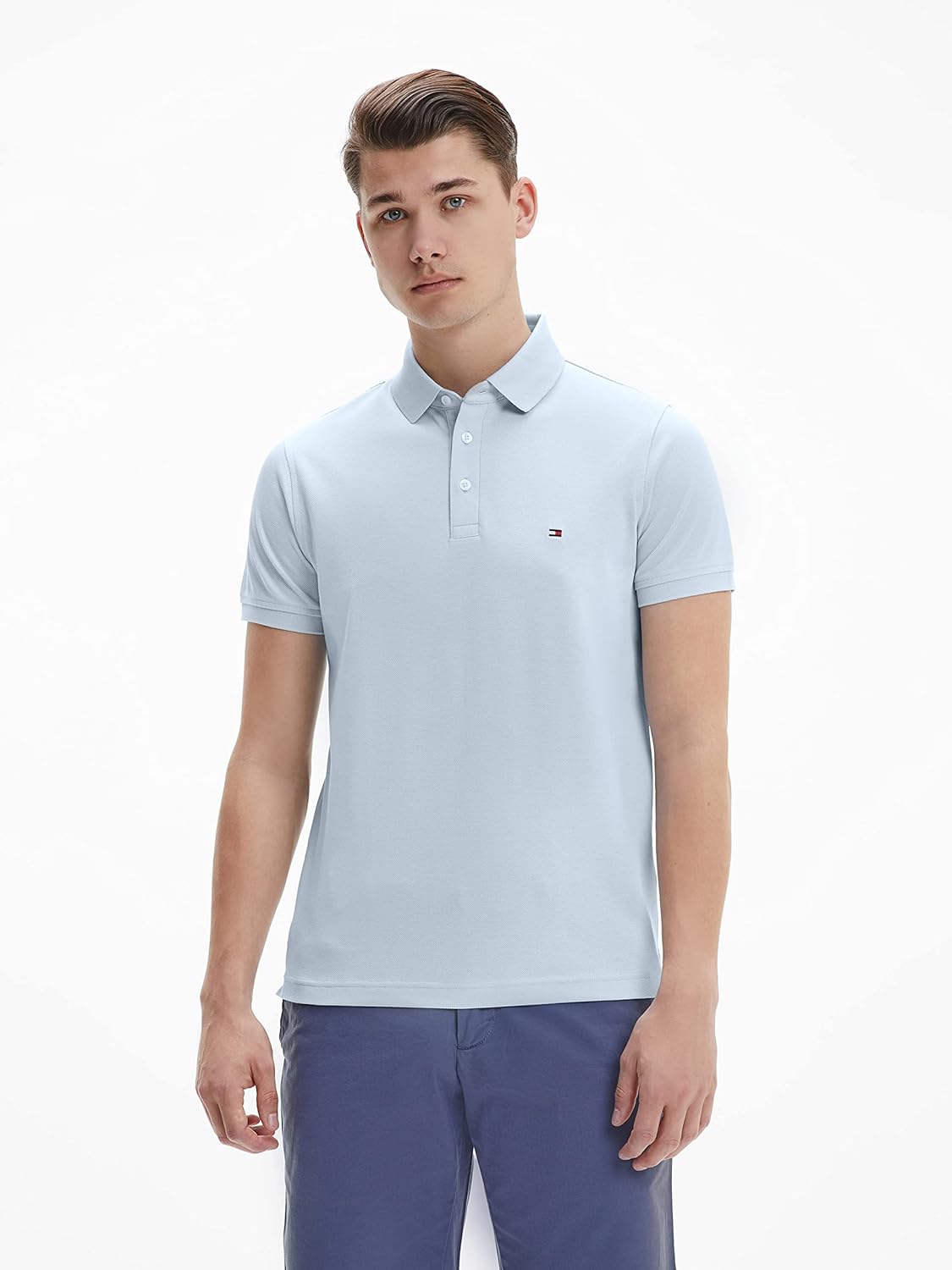 Detalle de Tommy Hilfiger Men’s Short Sleeve 1985 Slim Fit Polo Shirt