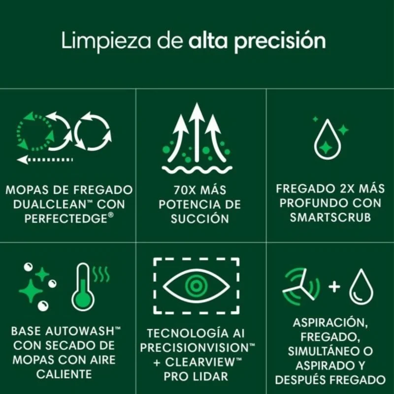 Detalle 2 de Robot Aspirador y Fregasuelos Roomba 505 Combo con Autovaciado y LiDAR IA