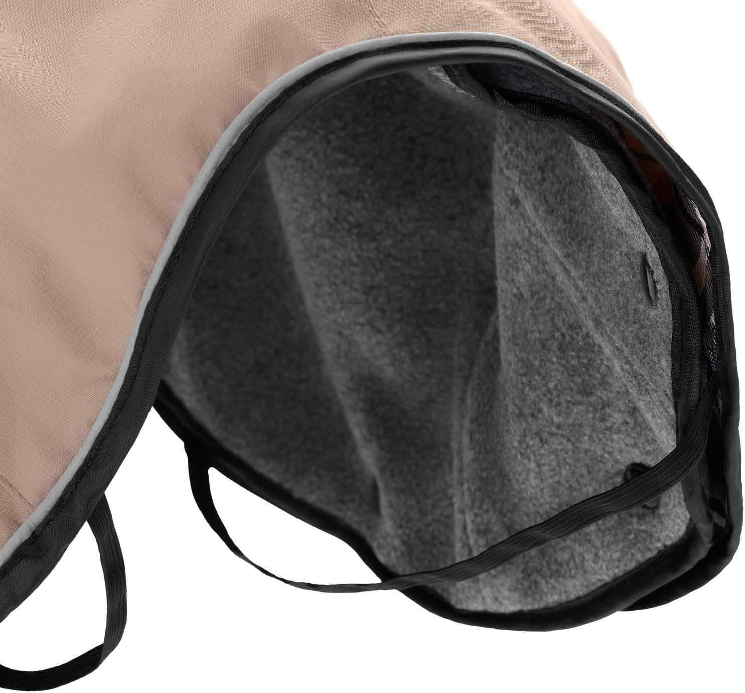 Detalle 2 de HUNTER Hundemantel UPPSALA 25 – 2in1, taupe, wasserabweisend, reflektierende Paspeln