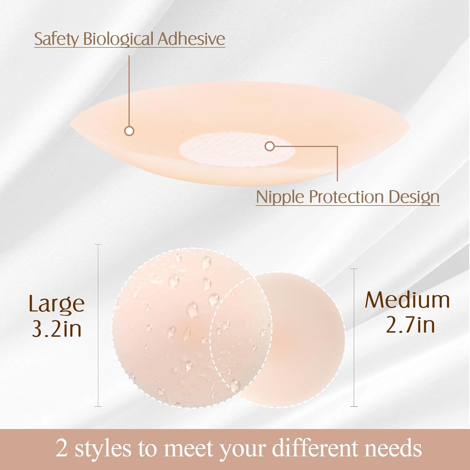 Thumbnail 2 de FJYQOP Silicone Nipple Covers (5 Pairs) — Reusable Adhesive Silicone Pasties