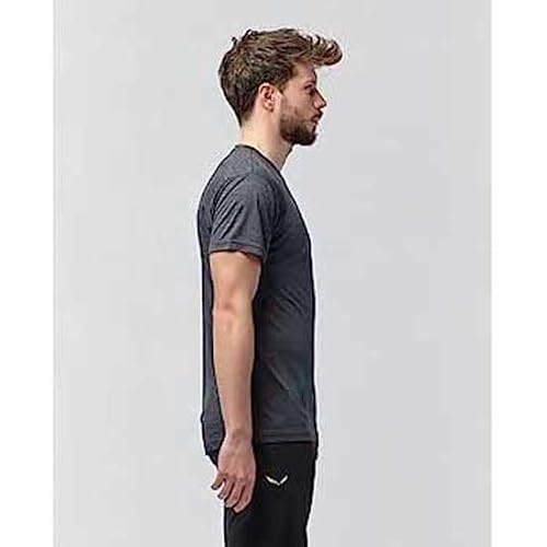 Detalle 2 de SALEWA Puez Melange Dry'Ton T-Shirt Uomo: comfort e traspirabilità per trekking estivi