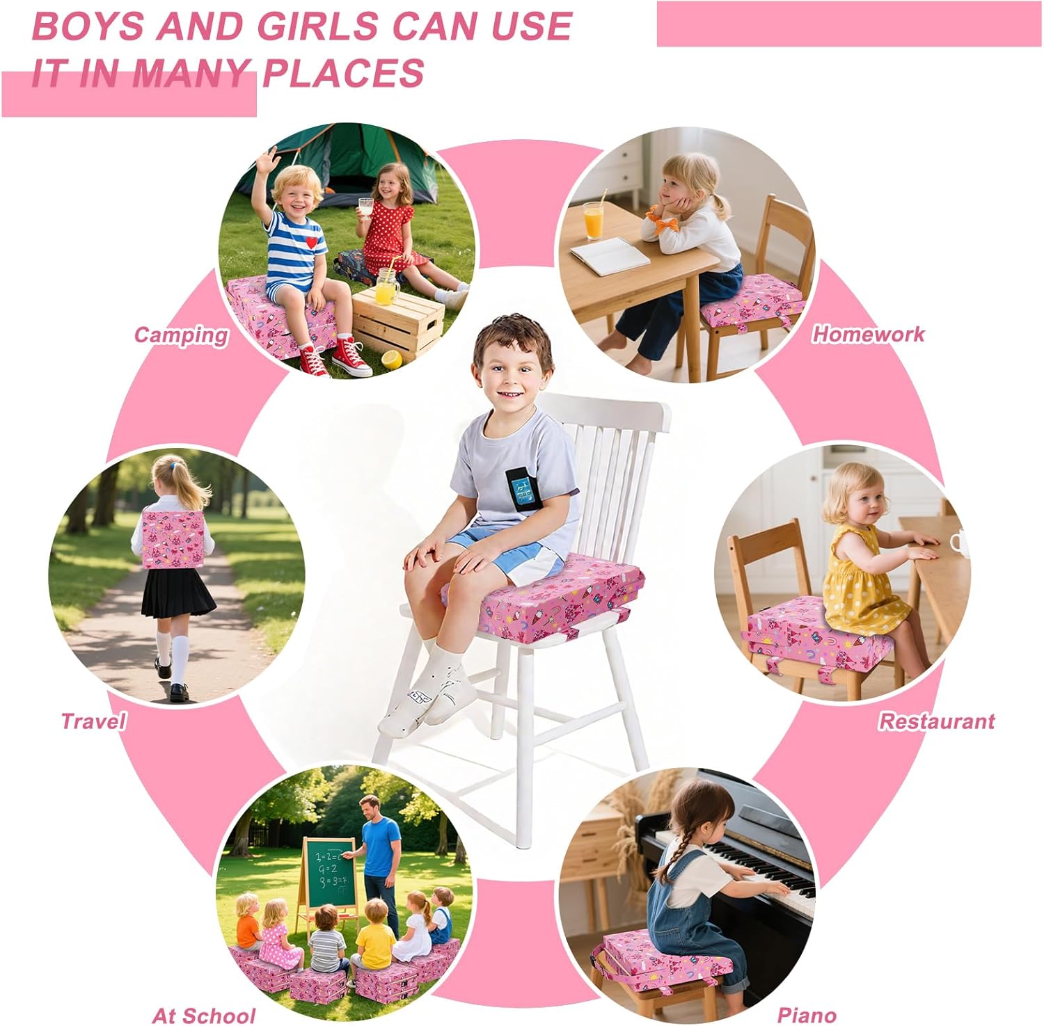 Thumbnail 5 de Booster seat cushion 3-point straps 32x32x10cm