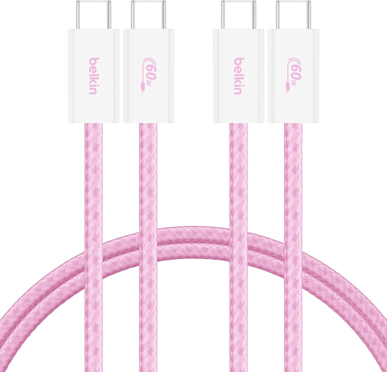 Thumbnail 6 de Belkin 2-Pack Braided USB-C to USB-C Cable 5ft (60W) – Fast Charging, Durable Braided Cord, Black
