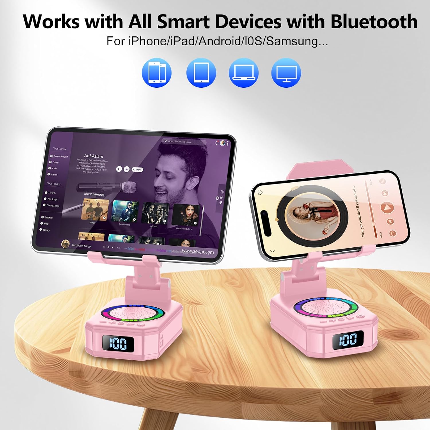 Thumbnail 5 de Foldable Phone Charger Stand with Bluetooth Speaker