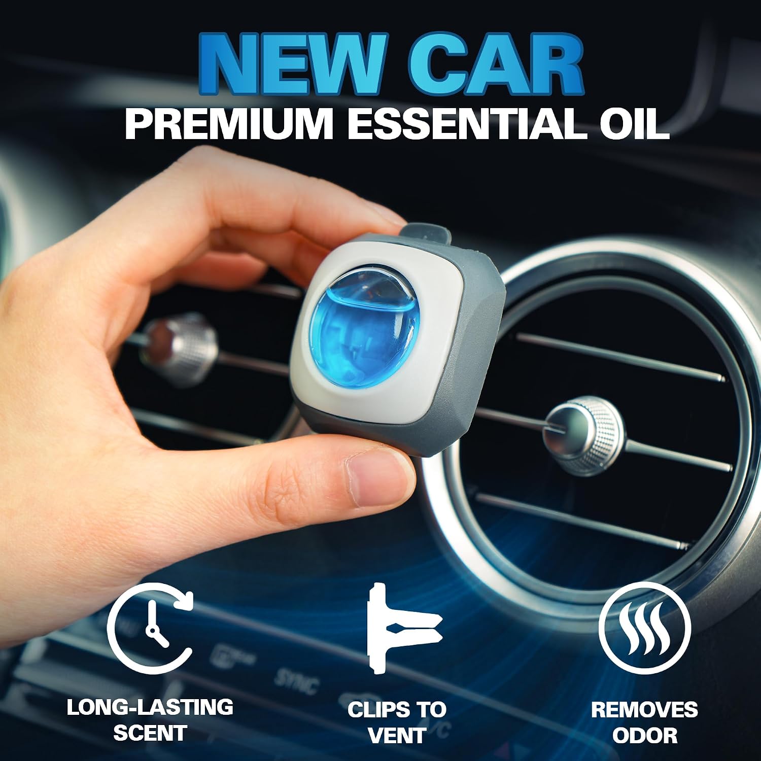 Thumbnail 2 de Air Jungles New Car Scent Vent Clip Air Freshener, 6-Pack with 3-Level Scent Control