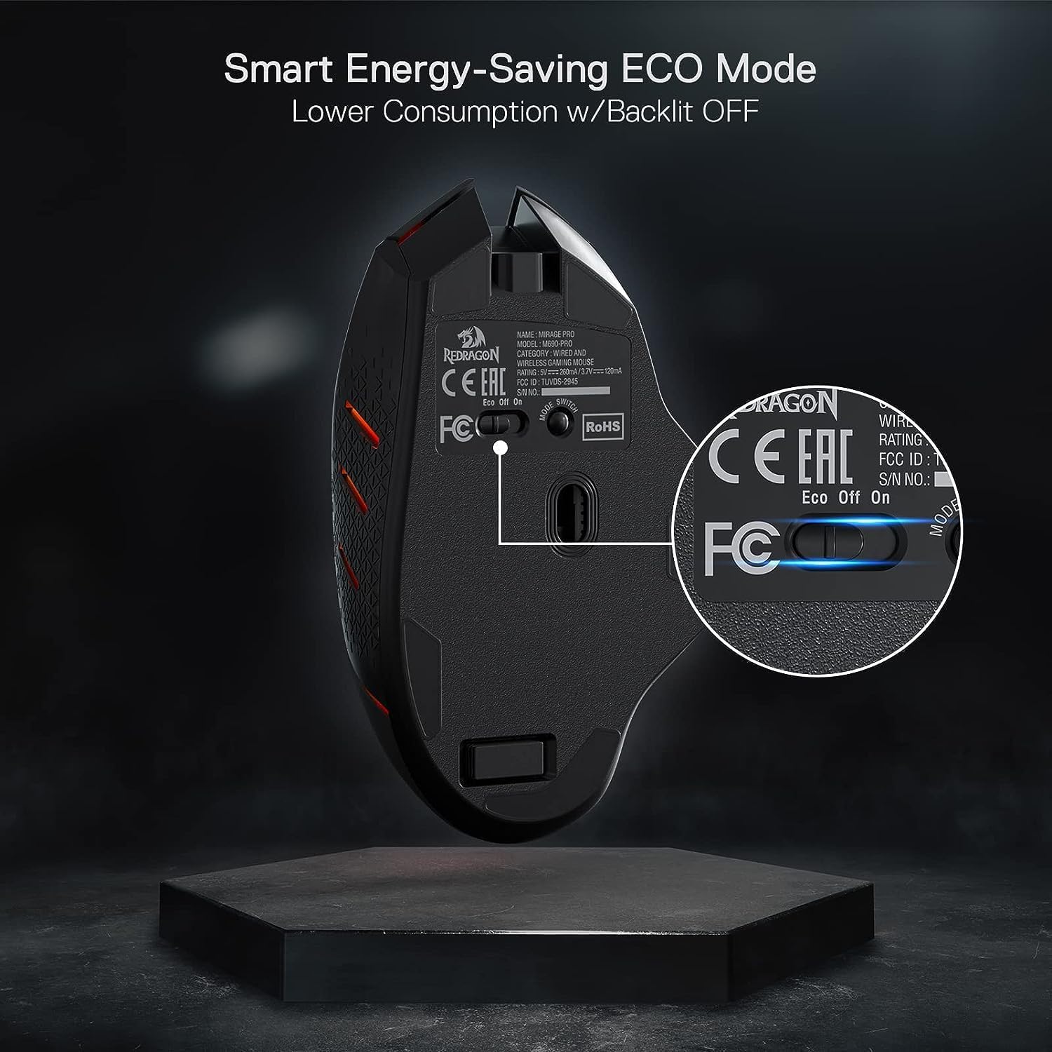 Detalle 2 de Redragon M690 PRO Wireless Gaming Mouse review