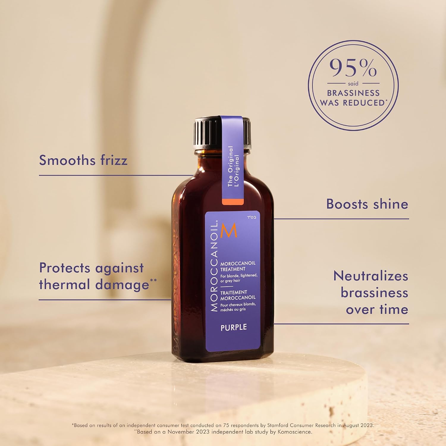 Detalle 2 de Moroccanoil Trattamento Viola Olio per Capelli Biondi