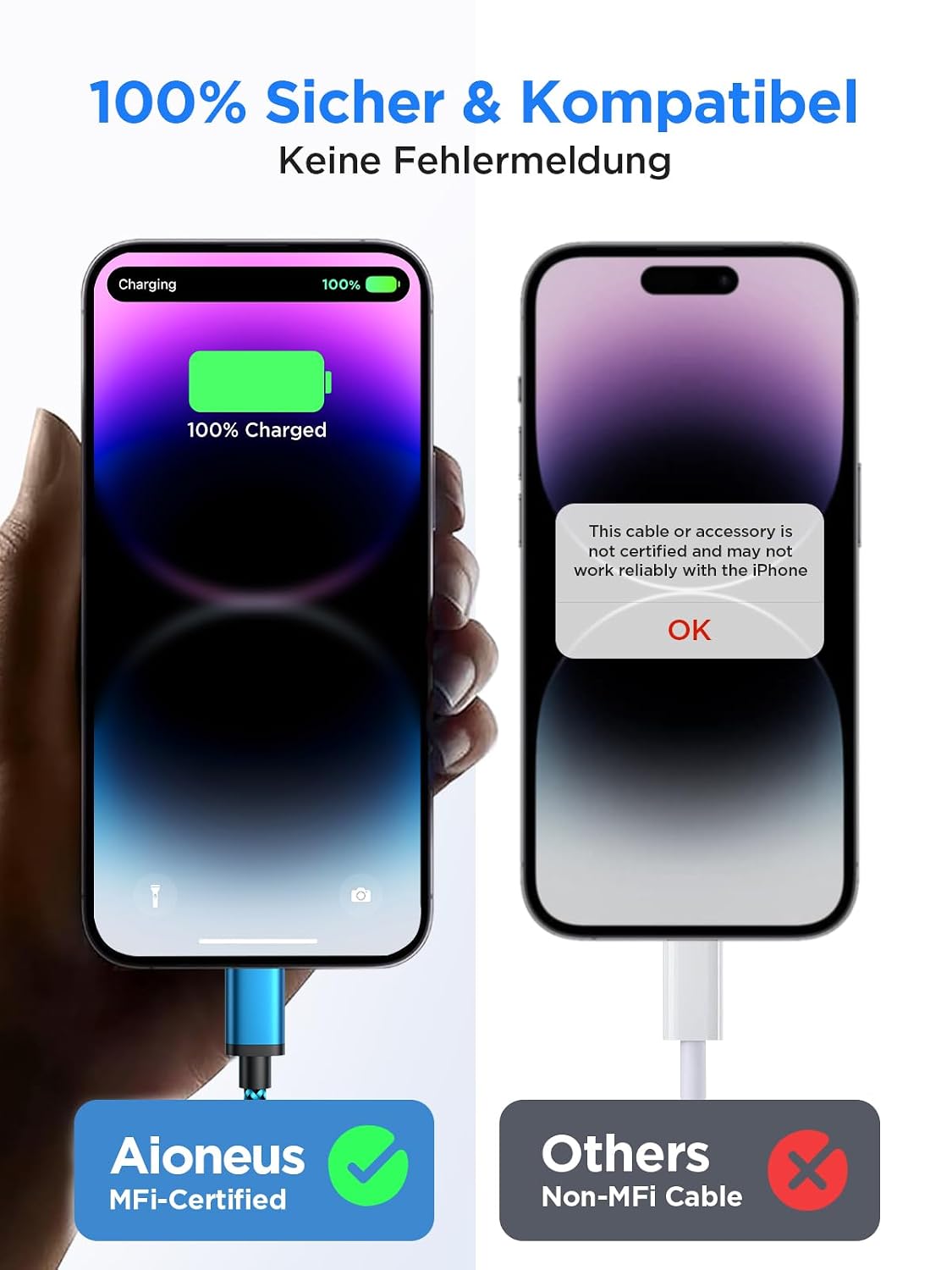 Thumbnail 5 de iPhone Ladekabel 2M 3Pack Lightning 3A
