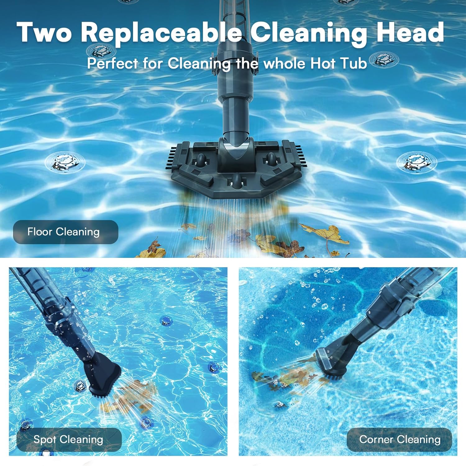 Thumbnail 5 de PoolMr Handheld Spa Hot Tub Vacuum — Cordless, Dual Brush Heads, 90-Min Run Time