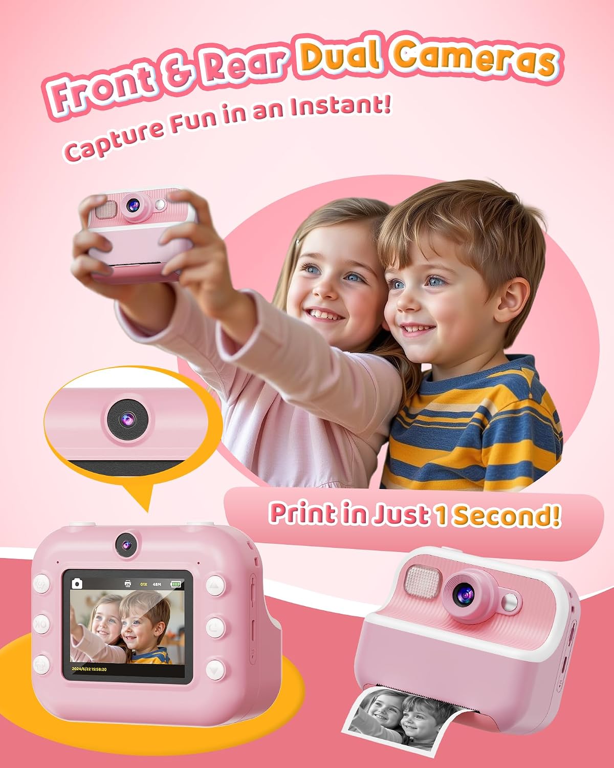 Detalle de Instant Kids Dual Selfie Camera 1080P
