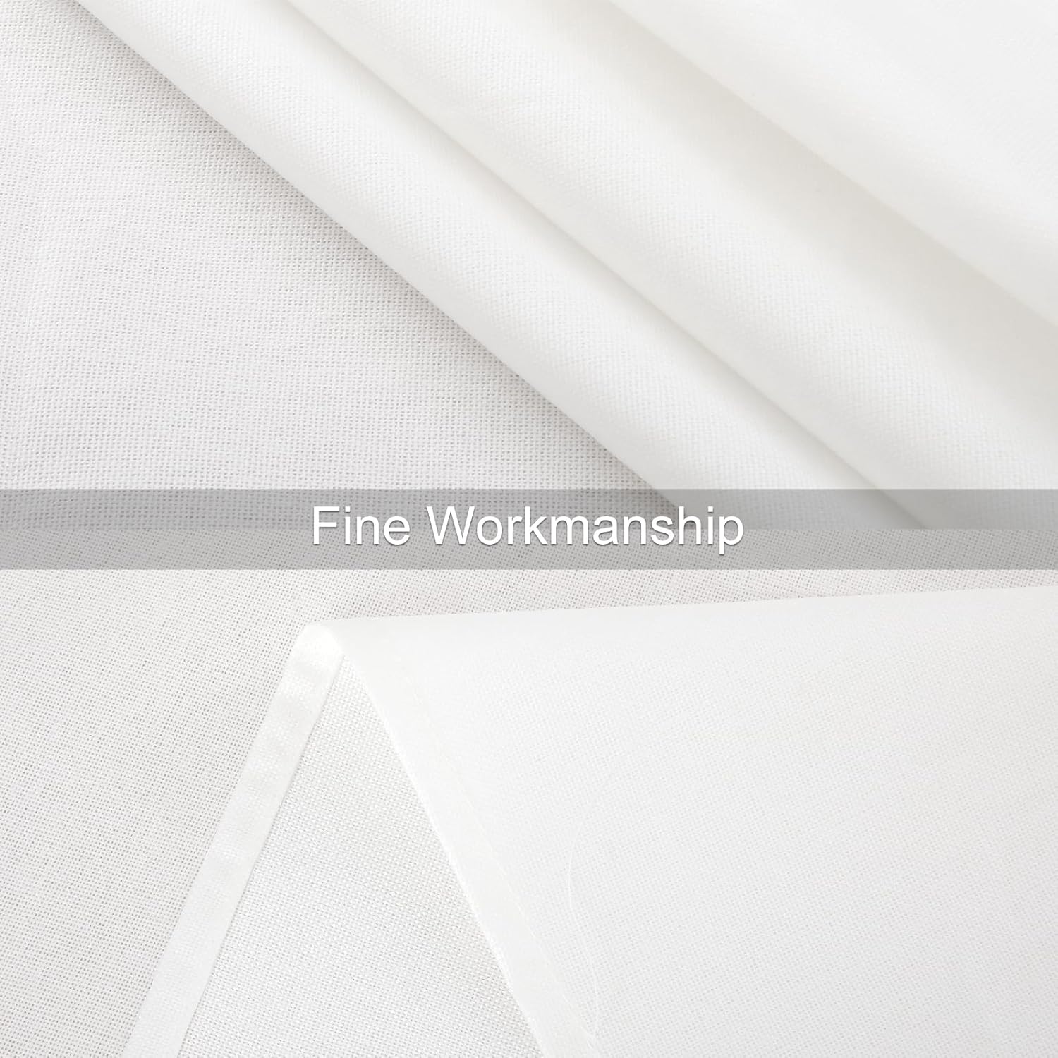 Thumbnail 2 de Homaxy Leinenoptik Tischdecke mit Lotuseffekt, abwaschbar und wasserabweisend – eckig 140 x 180 cm (weiß)