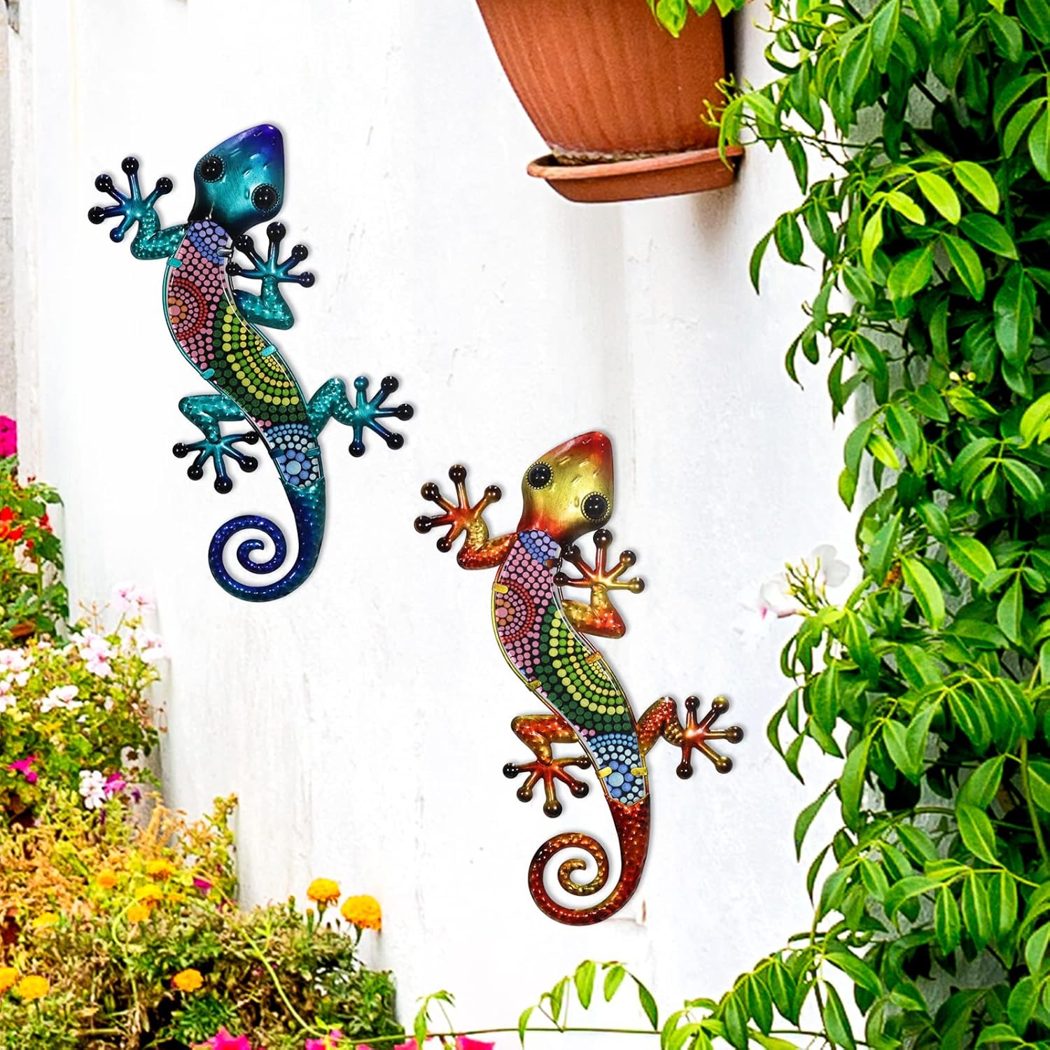 Thumbnail 1 de HONGLAND Metal Gecko Wall Art, 15 inch