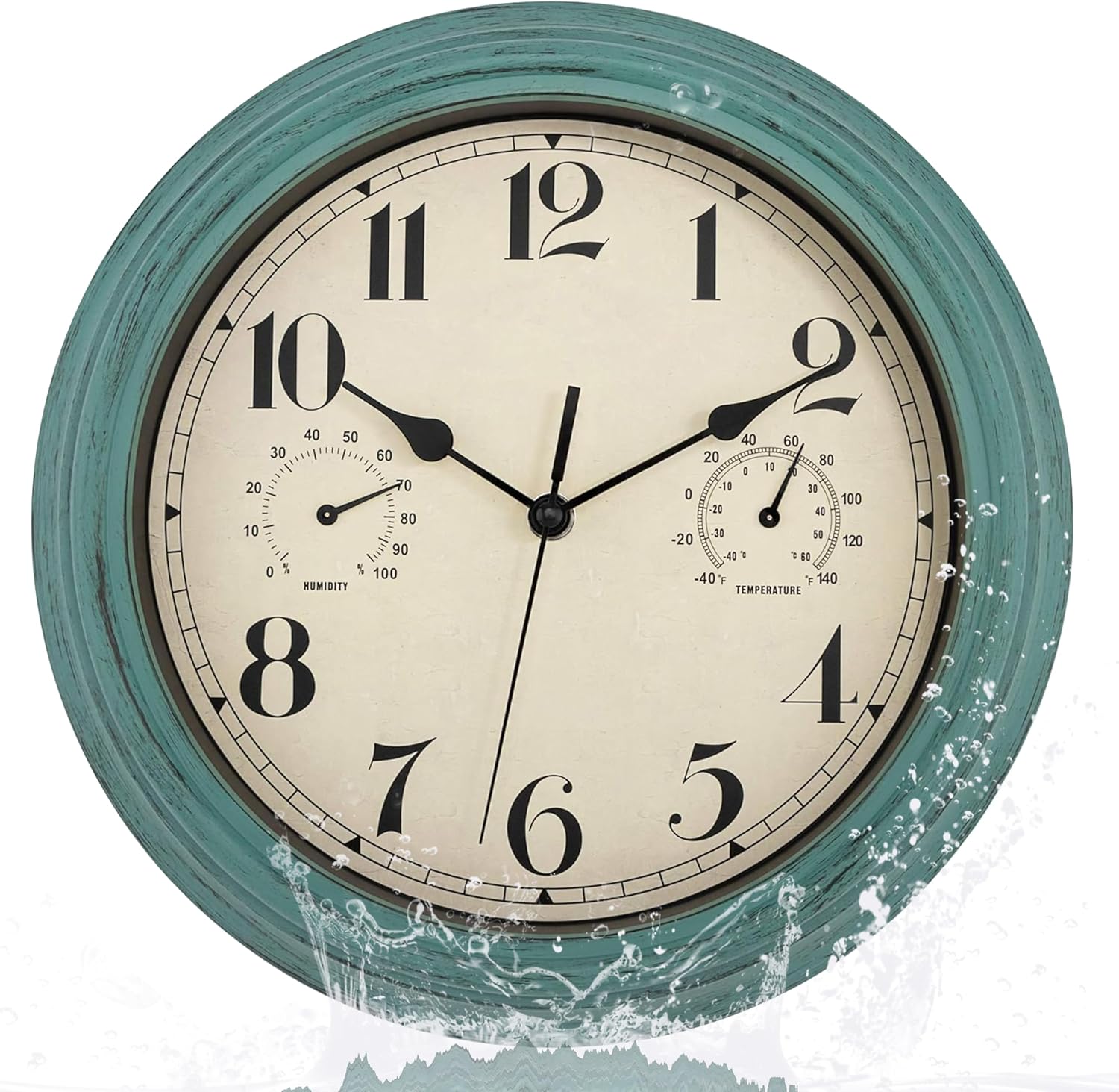 Thumbnail 6 de Foxtop radiogestuurde wandklok van 30 cm met thermometer en hygrometer