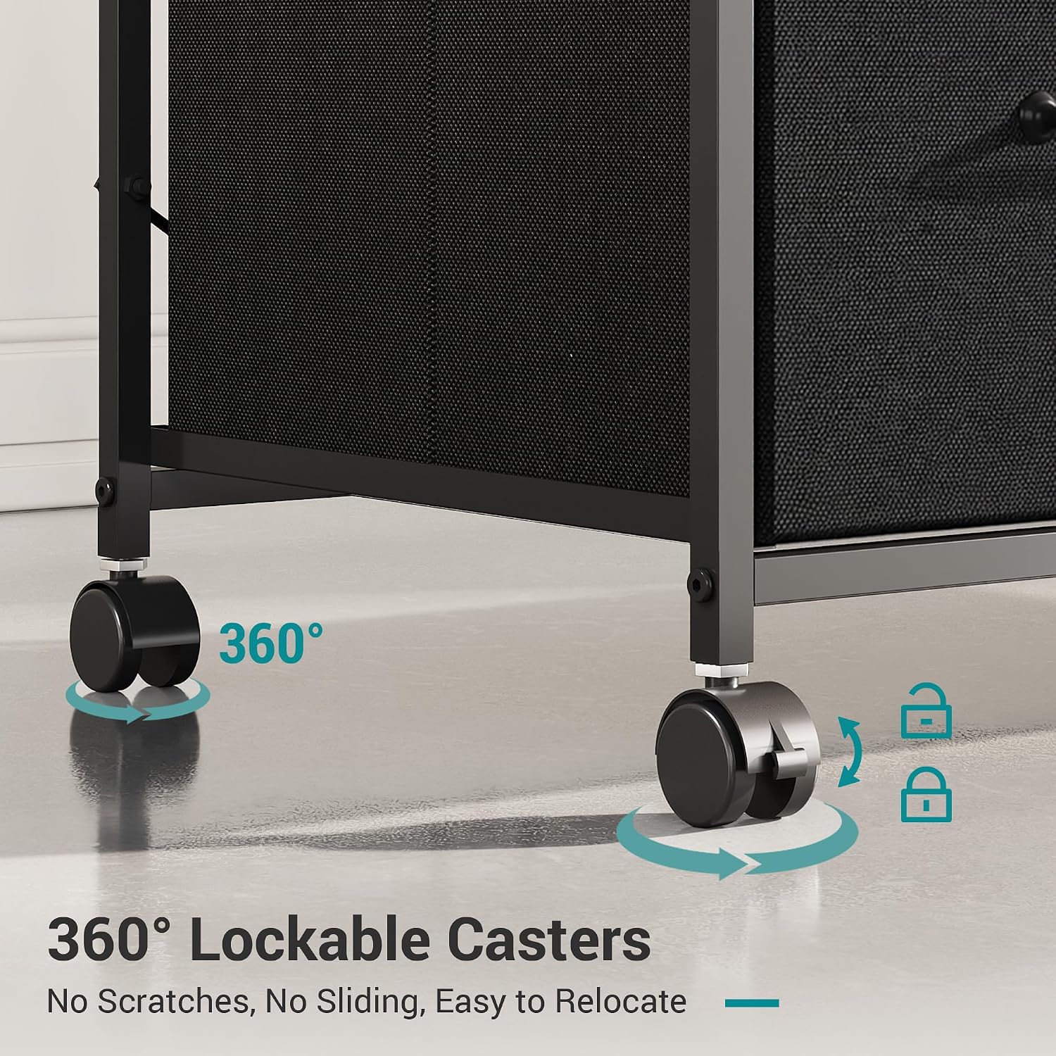 Thumbnail 5 de DEVAISE Mobile File Cabinet with Fabric Drawers