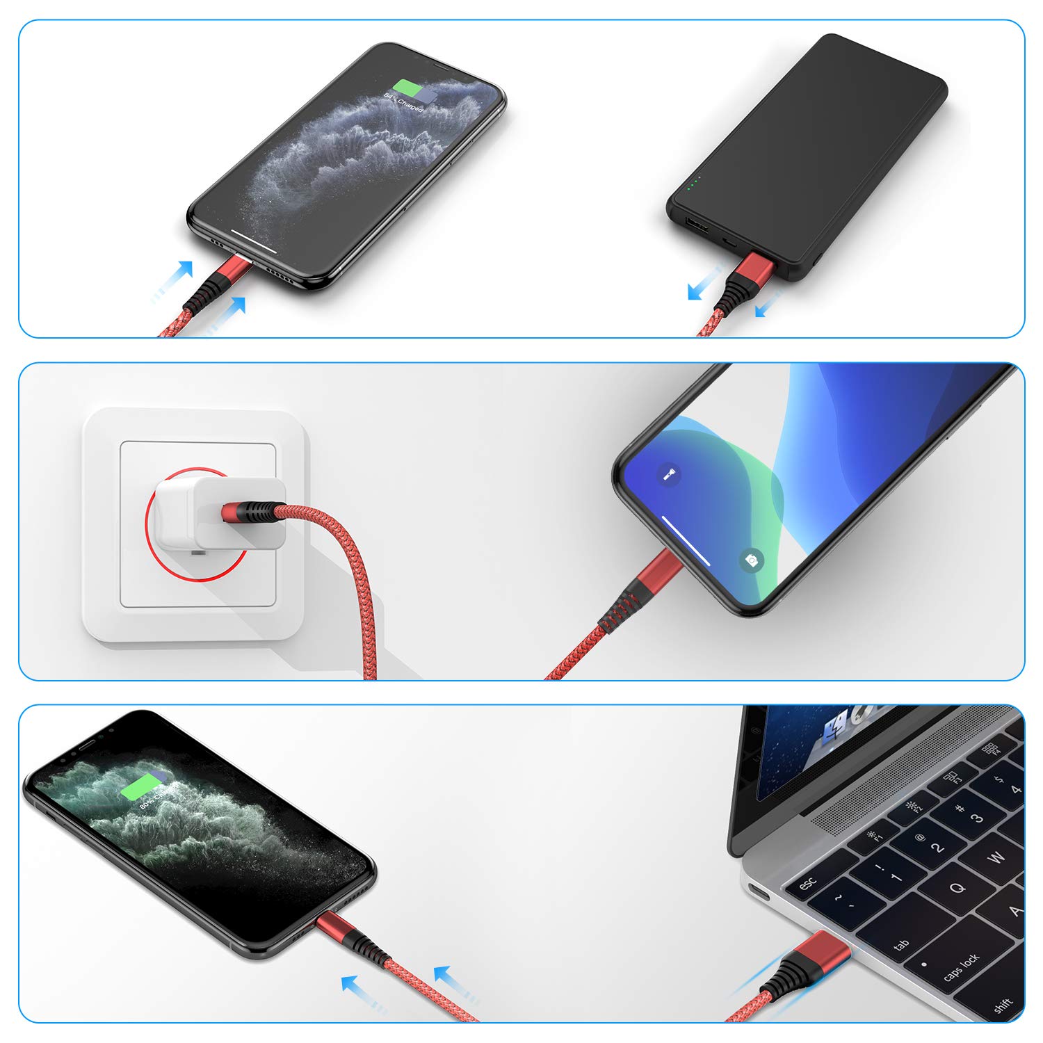 Detalle 1 de iPhone 10FT Lightning cable 3M 3 pack